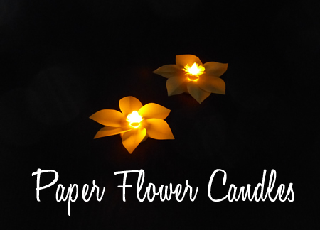 Paper Flower Candles