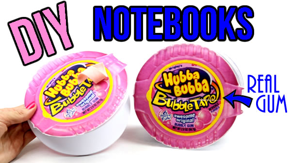 diy bubblegum notebook - hubba bubba diy