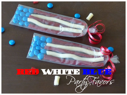 red white and blue party favors