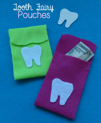 DIY tooth fair pouch