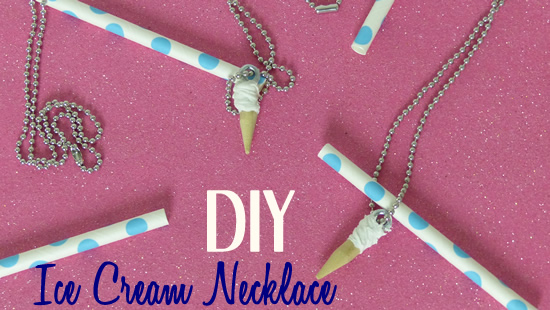 DIY Ice Cream Cone Necklace
