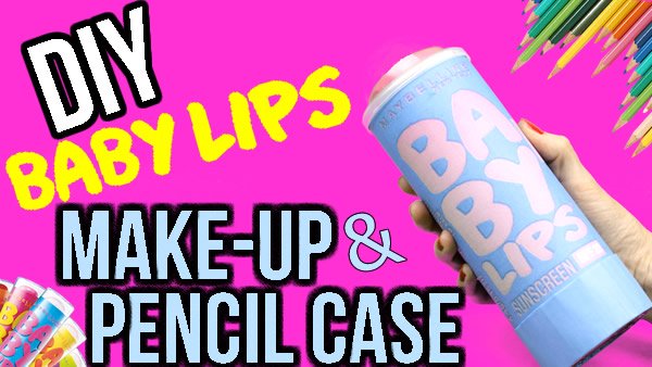 diy_baby lips makeup_ pencil case